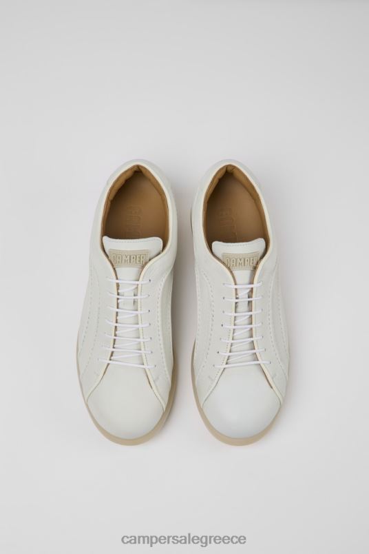 αποκλειστικά ανδρικά πάνινα παπούτσια από λευκά μη βαμμένα δέρματα pelotas Camper V20TF288 άσπρο