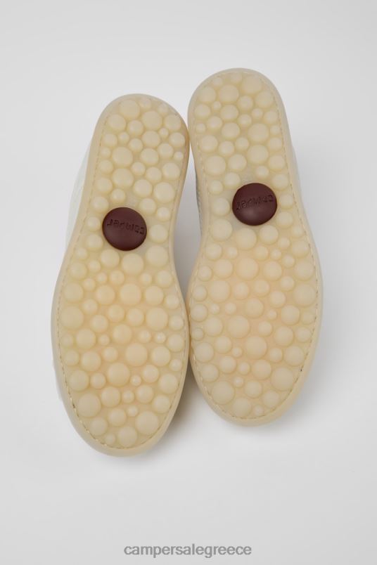 αποκλειστικά ανδρικά πάνινα παπούτσια από λευκά μη βαμμένα δέρματα pelotas Camper V20TF288 άσπρο