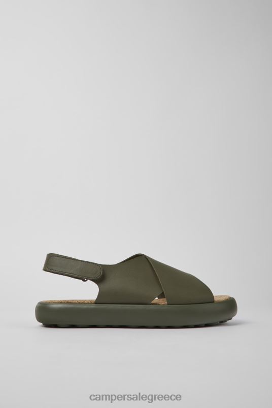 σχέδιο pelotas flota πράσινα δερμάτινα σανδάλια για άνδρες Camper V20TF1233 πράσινος