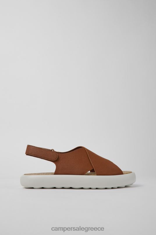 pelotas flota καφέ και λευκά δερμάτινα σανδάλια για άνδρες νέες αφίξεις Camper V20TF1234 καφέ