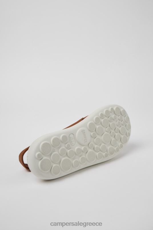 pelotas flota καφέ και λευκά δερμάτινα σανδάλια για άνδρες νέες αφίξεις Camper V20TF1234 καφέ