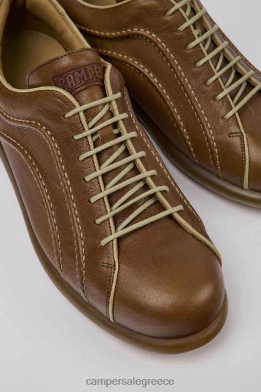 pelotas καφέ δερμάτινα sneakers για άνδρες νέες παραλαβές Camper V20TF1309 καφέ