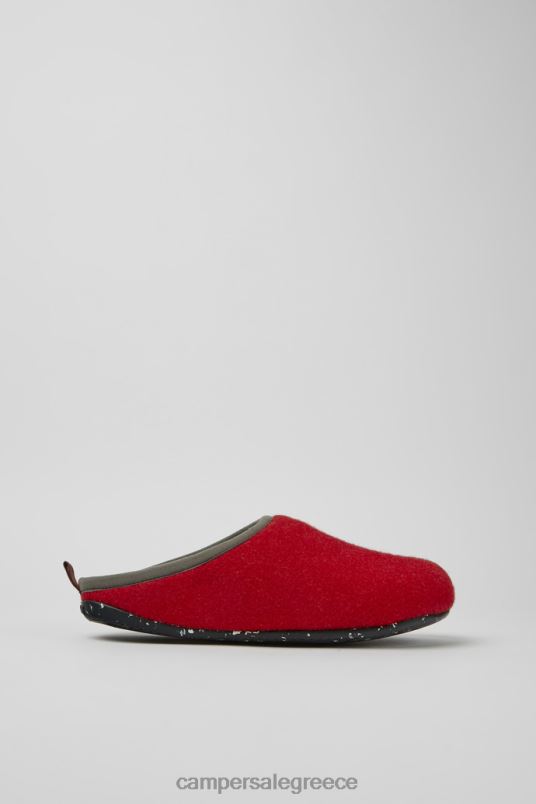 δίδυμα μπορντώ κόκκινες και γκρι μάλλινες παντόφλες για άνδρες νέες αφίξεις Camper V20TF1733 Βουργουνδία