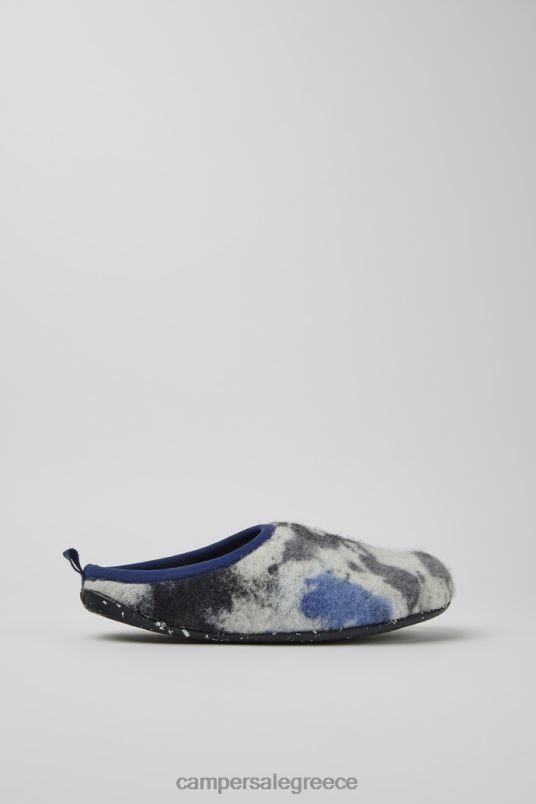 αποκλειστικές παντόφλες wabi μπλε και μαύρες από ανακυκλωμένο μάλλινο για άνδρες Camper V20TF1738 μπλε