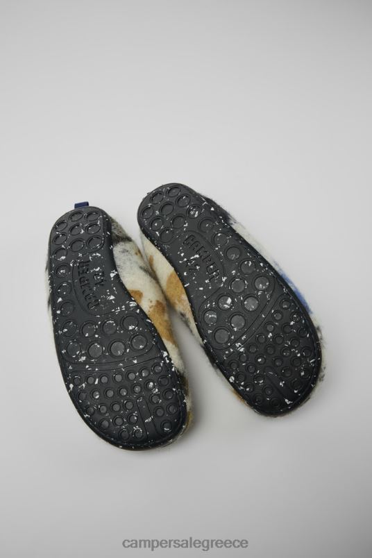 αποκλειστικές παντόφλες wabi μπλε και μαύρες από ανακυκλωμένο μάλλινο για άνδρες Camper V20TF1738 μπλε