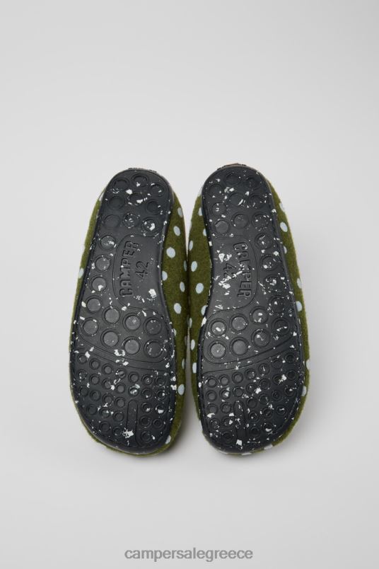 wabi πράσινες και μπλε μάλλινες ανδρικές παντόφλες νέες παραλαβές Camper V20TF1745 πράσινος