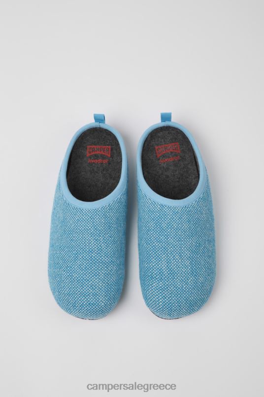 παντόφλες wabi μπλε μάλλινο και βισκόζη για άνδρες νέες αφίξεις Camper V20TF388 μπλε