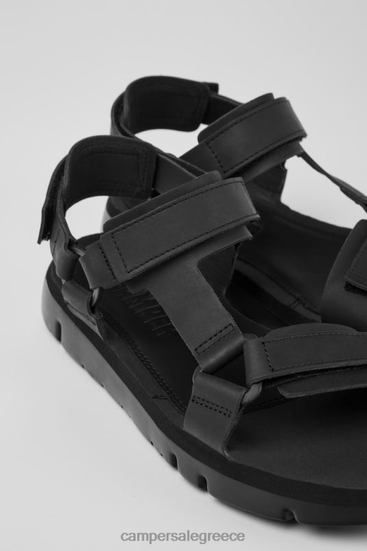 αποκλειστικά ανδρικά σανδάλια από μαύρο ρόγκα Camper V20TF376 μαύρος