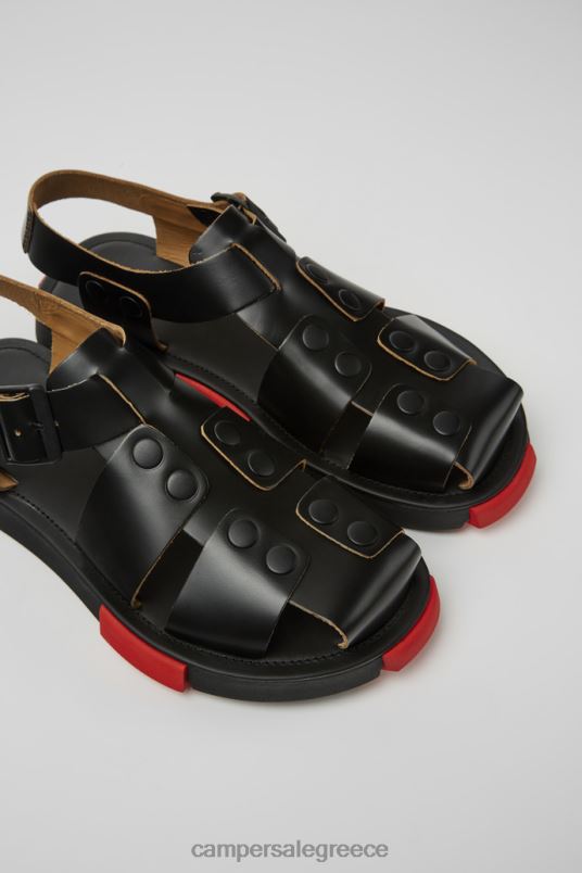 σετ μαύρα δερμάτινα σανδάλια για άνδρες αποκλειστικά Camper V20TF378 μαύρος