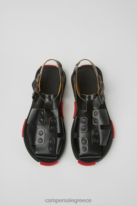 σετ μαύρα δερμάτινα σανδάλια για άνδρες αποκλειστικά Camper V20TF378 μαύρος