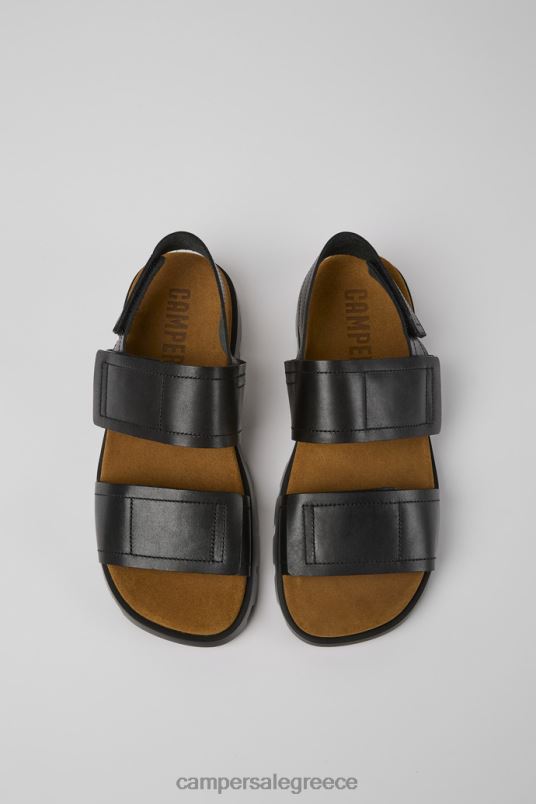 πέδιλο brutus μαύρα δερμάτινα σανδάλια αποκλειστικά για άνδρες Camper V20TF1754 μαύρος
