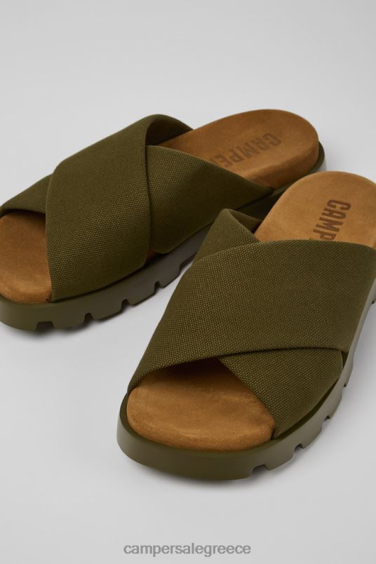σανδάλι brutus πράσινα ανακυκλωμένα βαμβακερά σανδάλια για άνδρες νέες αφίξεις Camper V20TF366 πράσινος