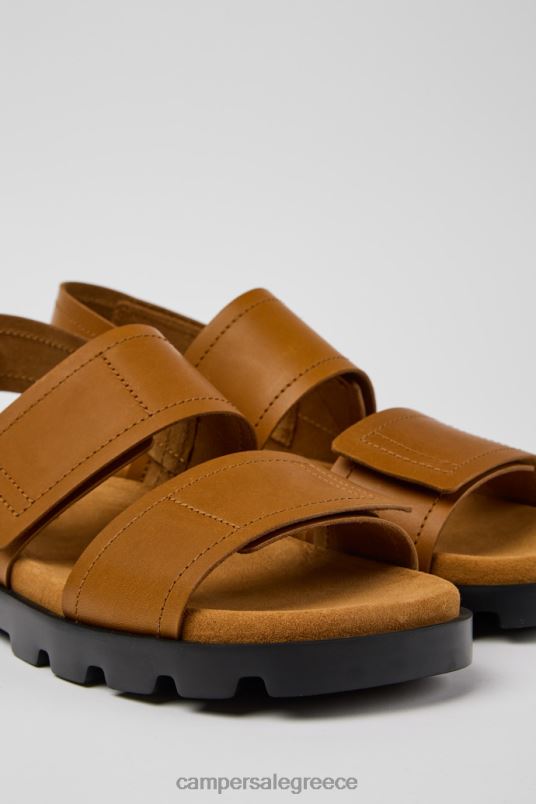 πέδιλο brutus καφέ δερμάτινα σανδάλια αποκλειστικά για άνδρες Camper V20TF371 καφέ