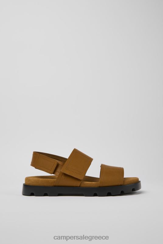 πέδιλο brutus καφέ δερμάτινα σανδάλια αποκλειστικά για άνδρες Camper V20TF371 καφέ