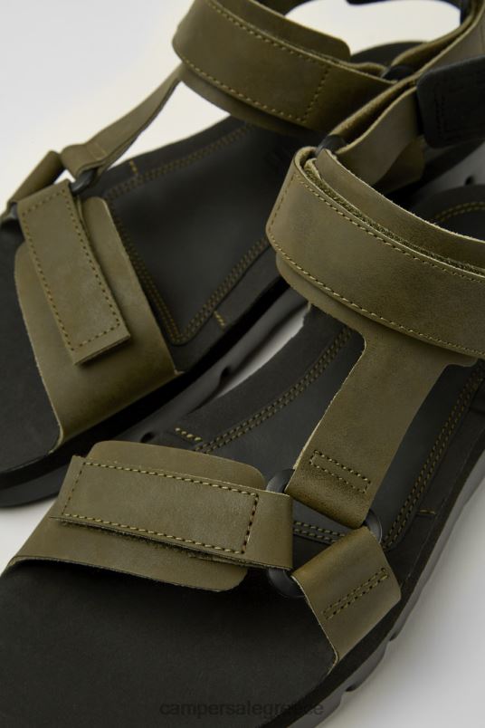 Σχεδιασμός ανδρικά σανδάλια πράσινου δέρματος oruga Camper V20TF375 πράσινος