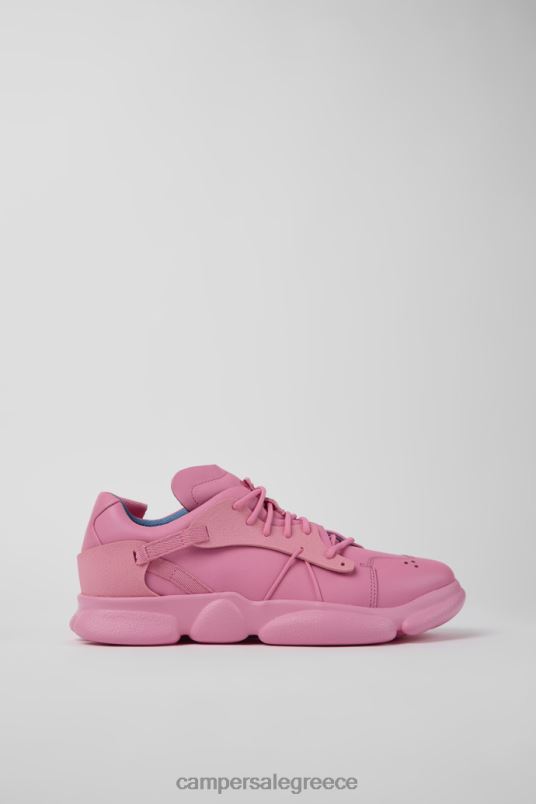 Σχέδιο καρστ ροζ δερμάτινα και υφασμάτινα αθλητικά παπούτσια για άνδρες Camper V20TF1489 ροζ
