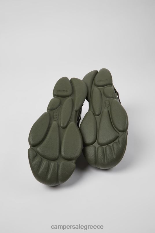 Νέες αφίξεις ανδρικά πάνινα παπούτσια από πράσινο καρστικό δέρμα και ύφασμα Camper V20TF1490 πράσινος