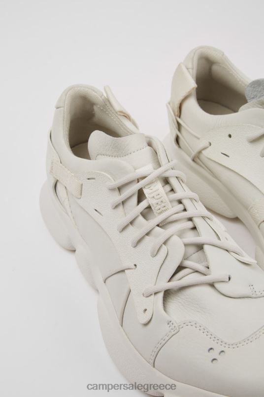 Αποκλειστικά ανδρικά πάνινα παπούτσια από λευκό καρστ χωρίς βαμμένο δέρμα Camper V20TF1492 άσπρο