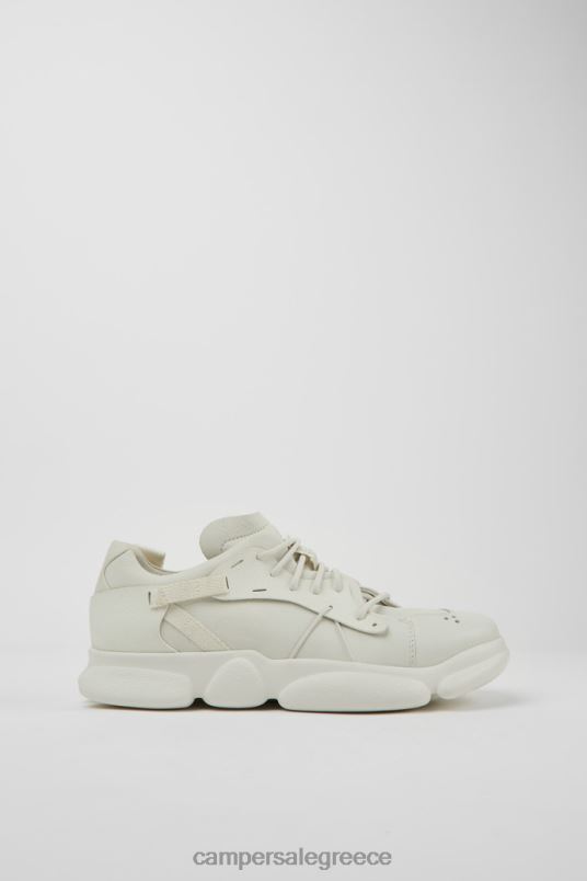 Αποκλειστικά ανδρικά πάνινα παπούτσια από λευκό καρστ χωρίς βαμμένο δέρμα Camper V20TF1492 άσπρο