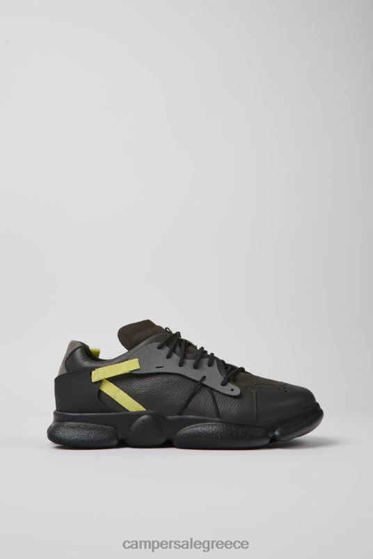 δίδυμα σκούρα γκρι και κίτρινα δερμάτινα πάνινα παπούτσια για άνδρες νέες αφίξεις Camper V20TF1573 γκρί