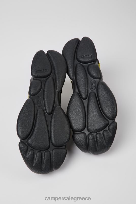 δίδυμα σκούρα γκρι και κίτρινα δερμάτινα πάνινα παπούτσια για άνδρες νέες αφίξεις Camper V20TF1573 γκρί