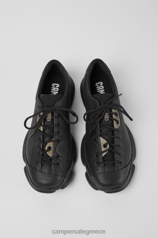 Σχεδιασμός καρστ μαύρα δερμάτινα παπούτσια για άνδρες Camper V20TF1675 μαύρος