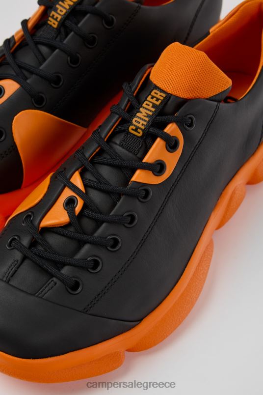 καρστ μαύρα και πορτοκαλί δερμάτινα παπούτσια για άνδρες νέες αφίξεις Camper V20TF1677 μαύρος