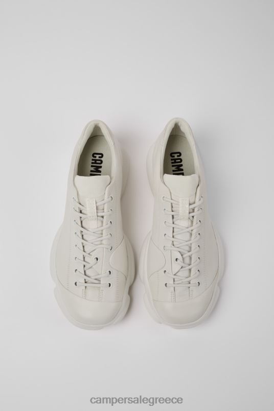 ανδρικά παπούτσια από λευκό δέρμα καρστ Camper V20TF1678 άσπρο