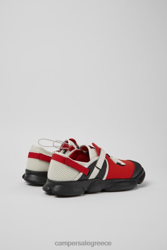 αποκλειστικά καρστικά λευκά μαύρα και κόκκινα υφασμάτινα παπούτσια για άνδρες Camper V20TF1679 άσπρο