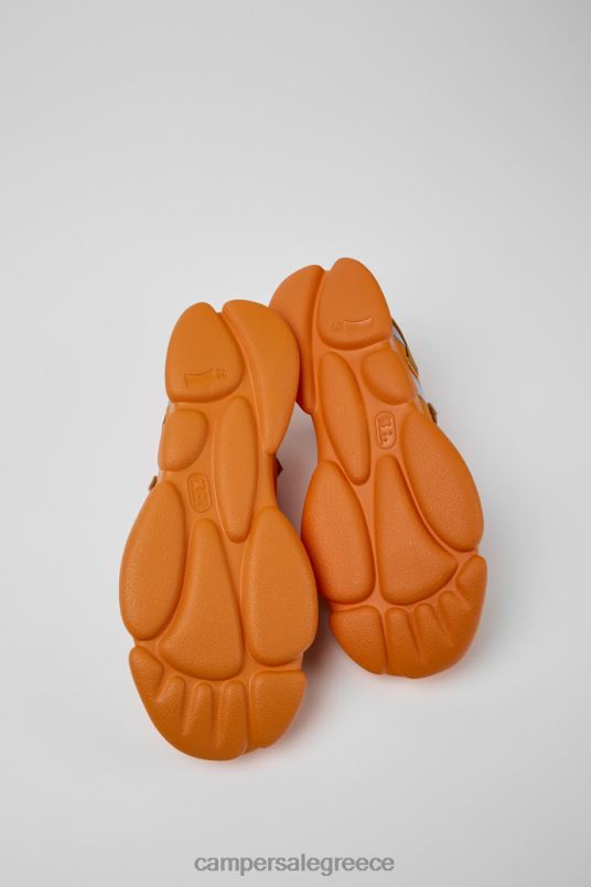 καρστ πορτοκαλί και καφέ υφασμάτινα παπούτσια για άνδρες νέες αφίξεις Camper V20TF1680 πορτοκάλι