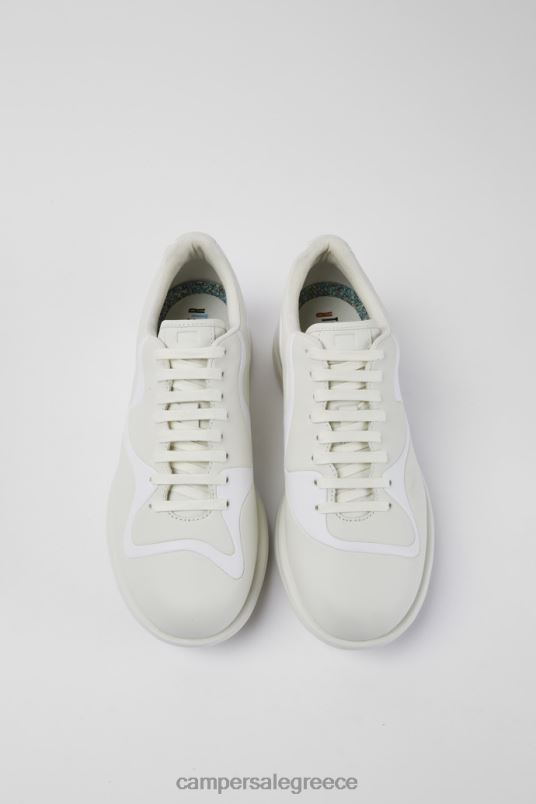 Σχέδιο δίδυμα αθλητικά παπούτσια με κορδόνια σε κρεμ και λευκό δέρμα Camper V20TF1688 κρέμα