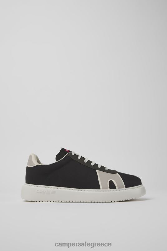 Design Runner K21 μαύρα γκρι και λευκά πάνινα παπούτσια για άνδρες Camper V20TF1547 μαύρος