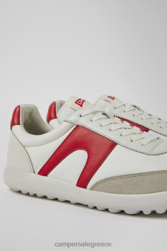 Pelotas xlite λευκά και κόκκινα υφασμάτινα και δερμάτινα πάνινα παπούτσια αποκλειστικά για άνδρες Camper V20TF1536 άσπρο