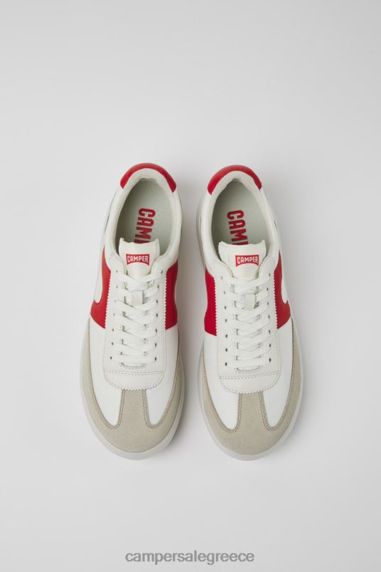 Pelotas xlite λευκά και κόκκινα υφασμάτινα και δερμάτινα πάνινα παπούτσια αποκλειστικά για άνδρες Camper V20TF1536 άσπρο