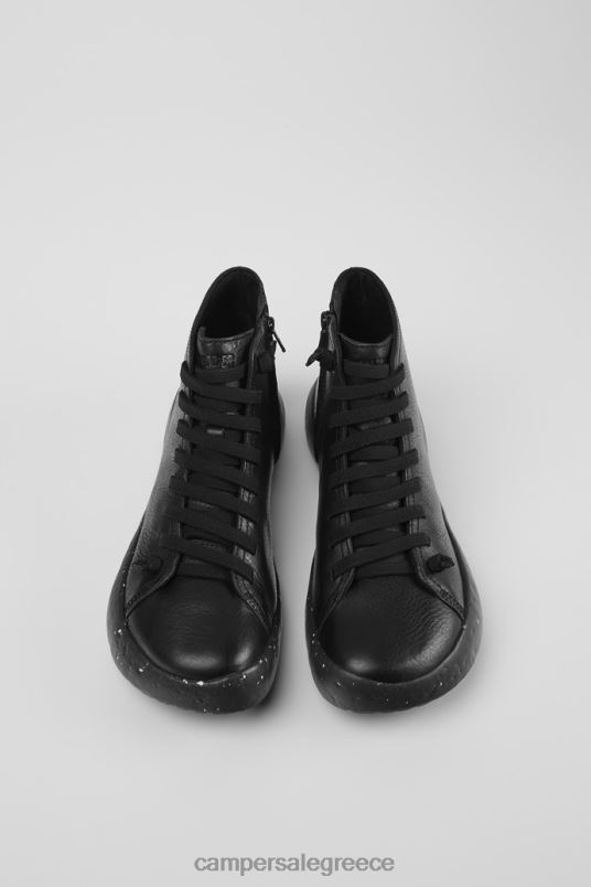 αποκλειστικές ανδρικές μαύρες δερμάτινες μπότες Peu Stadium Camper V20TF1588 μαύρος