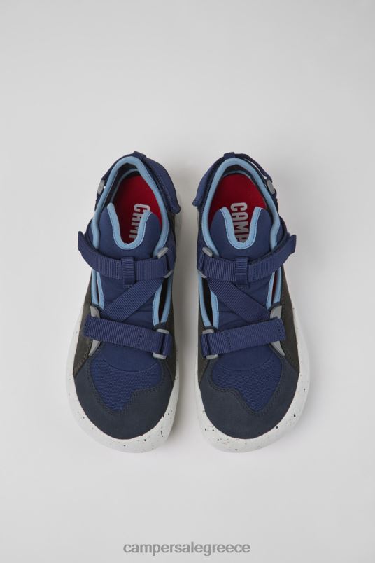 Peu stadium μπλε και γκρι δερμάτινα και υφασμάτινα ημι-ανοικτά αθλητικά παπούτσια για άνδρες νέες αφίξεις Camper V20TF1499 μπλε