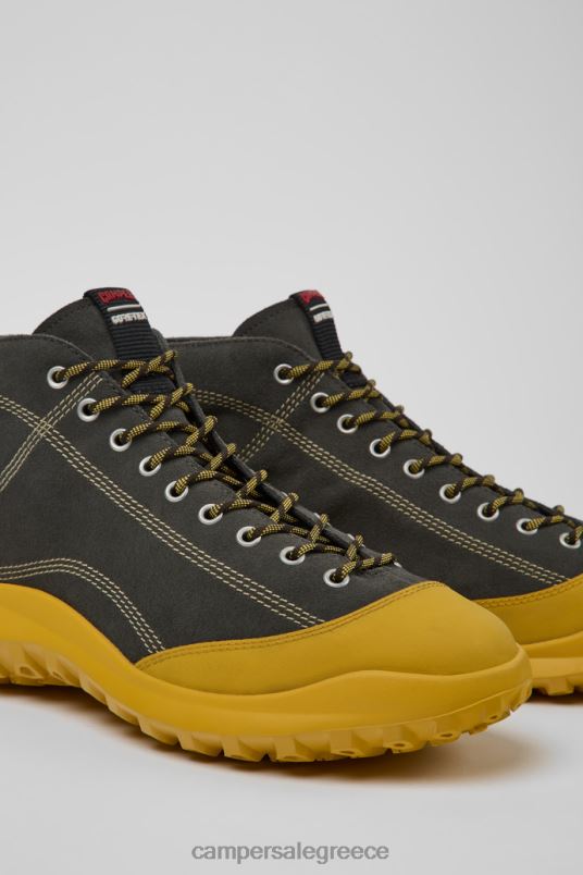design crclr gore-tex γκρι και κίτρινα μποτάκια nubuck για άντρες Camper V20TF1586 γκρί