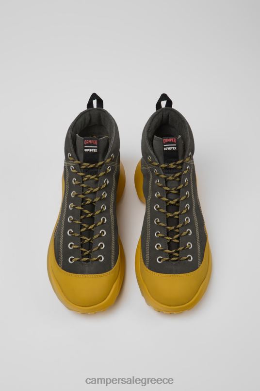 design crclr gore-tex γκρι και κίτρινα μποτάκια nubuck για άντρες Camper V20TF1586 γκρί
