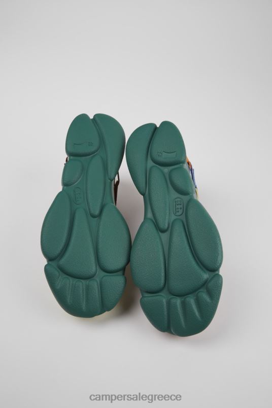 design δίδυμα πολύχρωμα δερμάτινα και nubuck αθλητικά παπούτσια για άνδρες Camper V20TF1572 πολύχρωμος