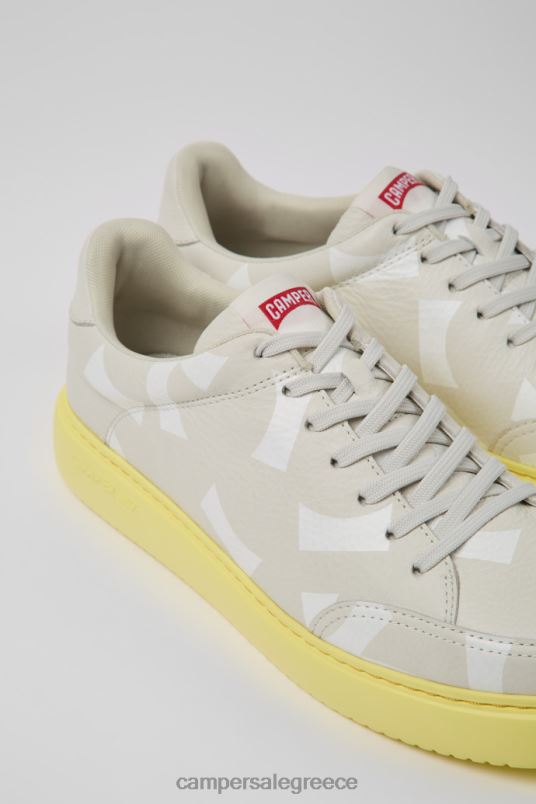 design runner k21 λευκά δερμάτινα πάνινα παπούτσια για άνδρες Camper V20TF1630 άσπρο