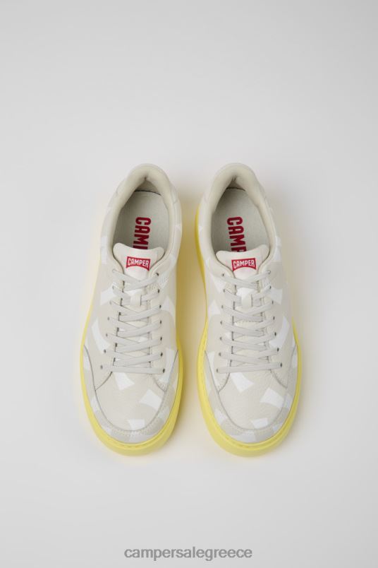 design runner k21 λευκά δερμάτινα πάνινα παπούτσια για άνδρες Camper V20TF1630 άσπρο