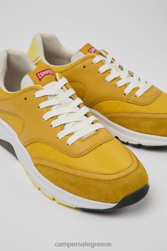 drift κίτρινα υφασμάτινα και δερμάτινα πάνινα παπούτσια για άνδρες νέες αφίξεις Camper V20TF1595 κίτρινος