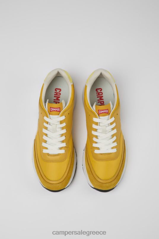 drift κίτρινα υφασμάτινα και δερμάτινα πάνινα παπούτσια για άνδρες νέες αφίξεις Camper V20TF1595 κίτρινος