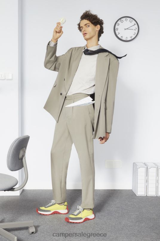 Σχεδιαστικά ανδρικά πάνινα παπούτσια drift trail vibram πολύχρωμα από ύφασμα και nubuck Camper V20TF1569 πολύχρωμος