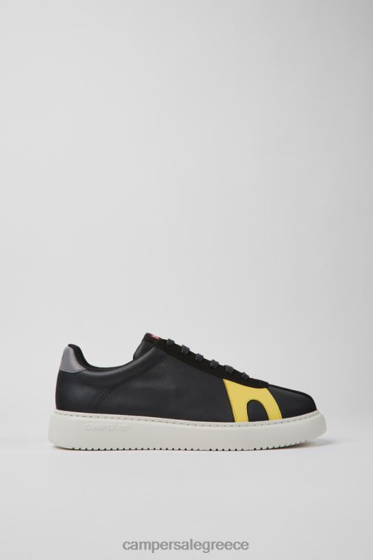 δίδυμα μαύρα δερμάτινα και nubuck sneakers για άνδρες νέες αφίξεις Camper V20TF1511 μαύρος