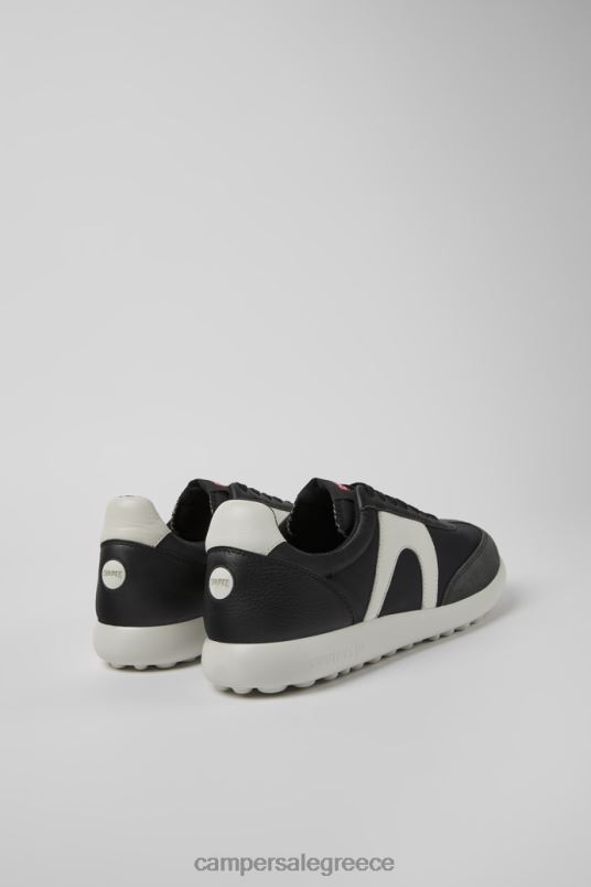 ανδρικά πάνινα παπούτσια από ύφασμα και δέρμα σχεδίασης pelotas xlite λευκά και μαύρα Camper V20TF1537 άσπρο