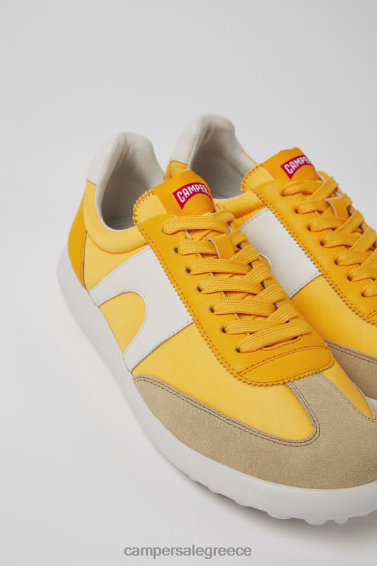 Αποκλειστικά ανδρικά πάνινα παπούτσια pelotas xlite από ύφασμα και δέρμα Camper V20TF1539 πορτοκάλι