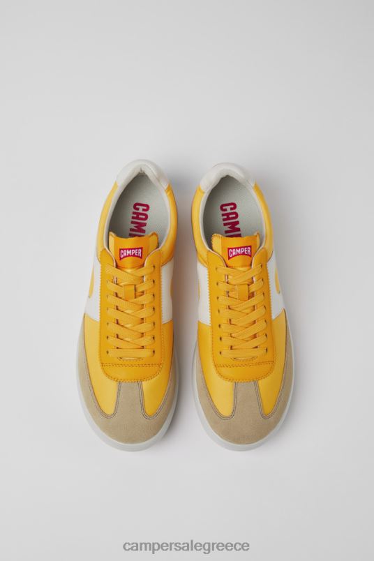 Αποκλειστικά ανδρικά πάνινα παπούτσια pelotas xlite από ύφασμα και δέρμα Camper V20TF1539 πορτοκάλι