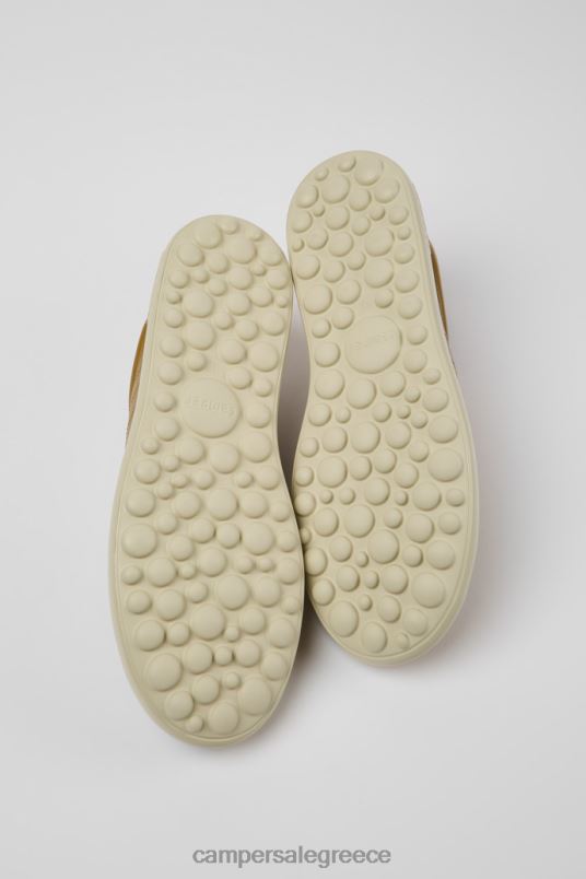 ανδρικά δερμάτινα πάνινα παπούτσια σχεδίασης pelotas xlite καφέ και μπεζ Camper V20TF1663 καφέ