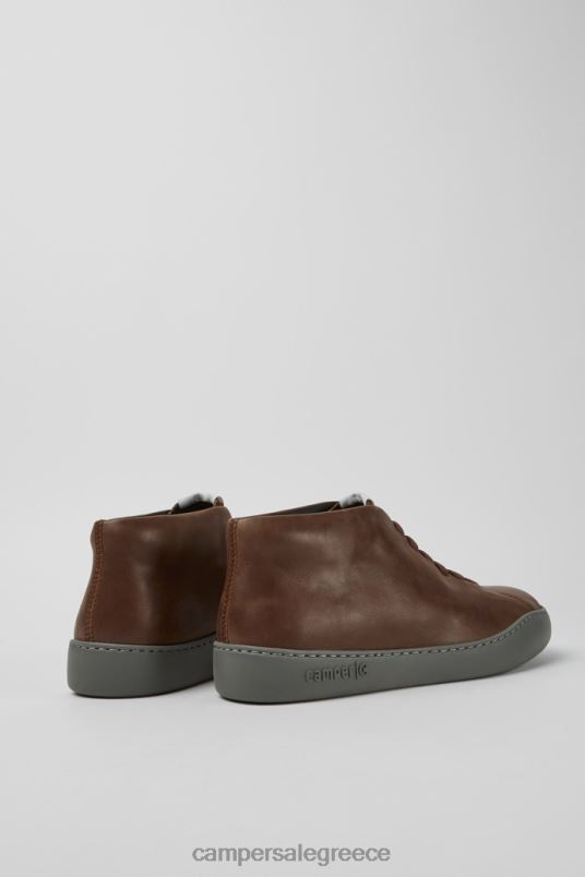 Αποκλειστικά ανδρικά πάνινα παπούτσια peu touring καφέ δερμάτινα Camper V20TF1725 καφέ